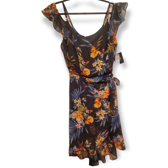 by & by Dresses & Skirts - Black floral dress